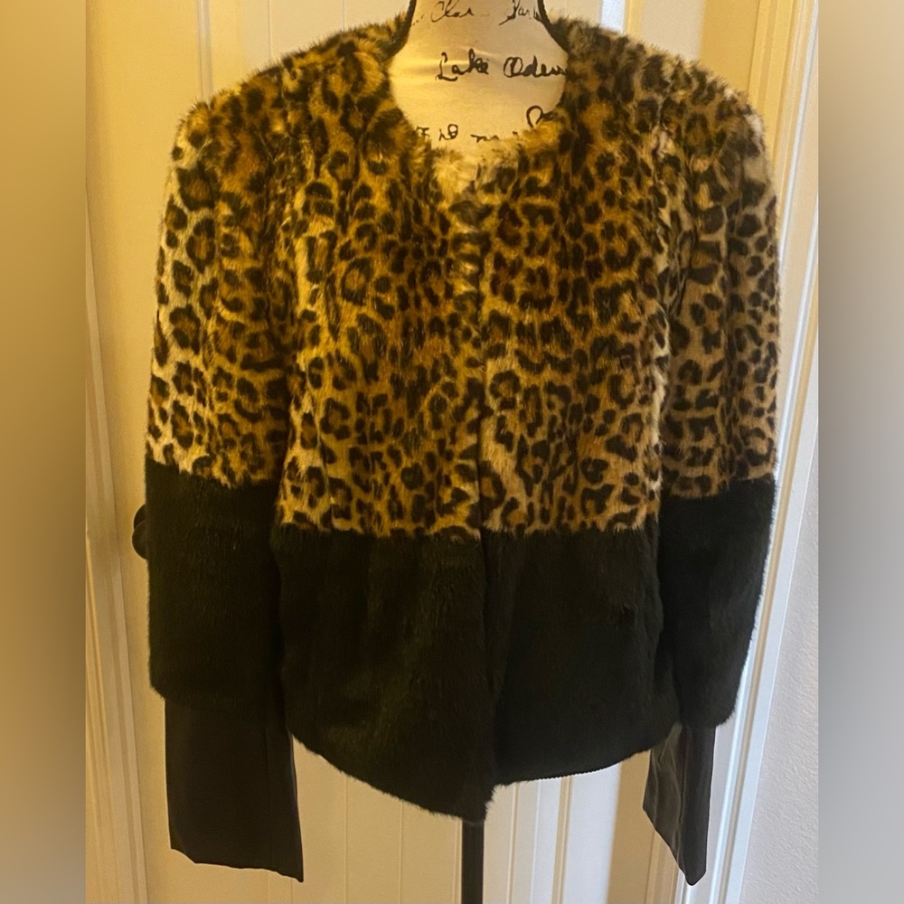 NWOT NY&Co Faux Fur Bomber Jacket-XL
